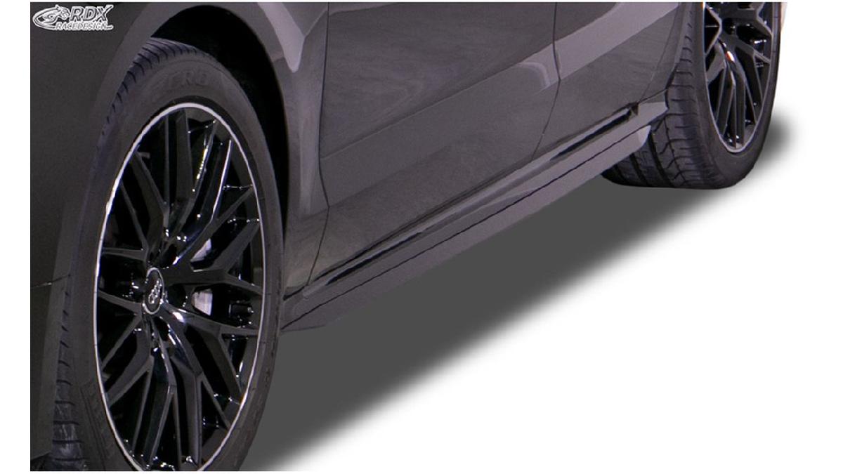 Jupes+lat%C3%A9rales+%27Slim%27+sur+mesure+pour+Audi+A8+%284H%29+2010-2017+%28ABS+noir+luisant%29